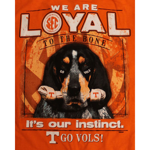 Tennessee Vols Football T-Shirts - Loyal To The Bone - Smokey