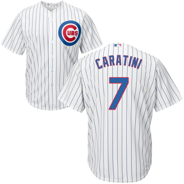 Victor Caratini 7 Chicago Cubs Majestic Cool Base Custom Jersey - White