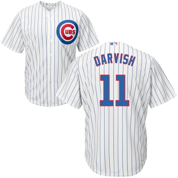 Yu Darvish 11 Chicago Cubs Majestic Cool Base Custom Jersey - White
