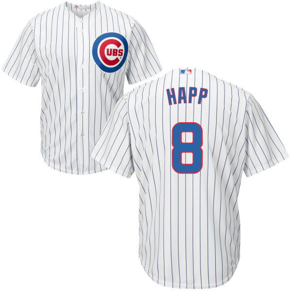 Ian Happ 8 Chicago Cubs Majestic Cool Base Player Jersey - White