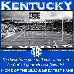 Kentucky Wildcats Football T-Shirts - Welcome To The SEC Commonwealth Stadium