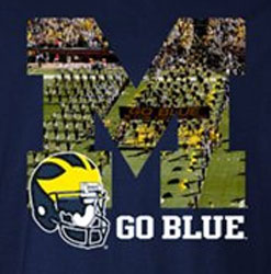 Michigan Wolverines Football T-Shirts - Stadium Tee Go Blue