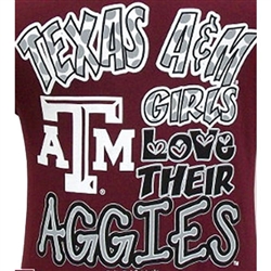 Texas A&M Aggies Football T-Shirts - Girls Love Their Aggies