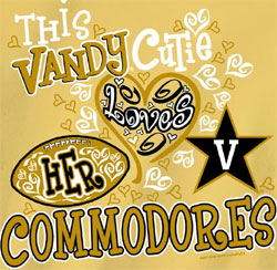 Vanderbilt Commodores Football T-Shirts - Vandy Cutie Love Her Commodores