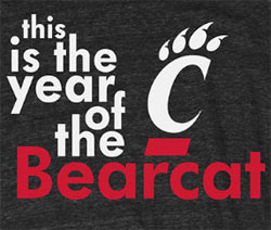 Cincinnati Bearcats Football T-Shirts - The Year Of The Bearcat
