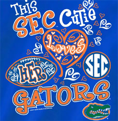 Florida Gators Football T-Shirts - Cutie Loves Her Gators