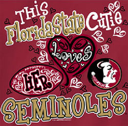 Florida State Seminoles Football T-Shirts - FSU Cutie Loves Her Seminoles