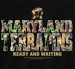 Maryland Terrapins Football T-Shirts - Ready And Waiting - Camo