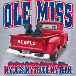 Ole Miss Rebels Football T-Shirts - My Dogs My Truck My Team