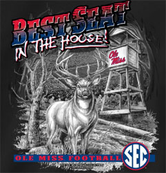 Ole Miss Rebels Football T-Shirts - Best Seat In The House - Deer Stand