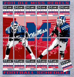Ole Miss Rebels Football T-Shirts - 2011 Football Schedule Tickets