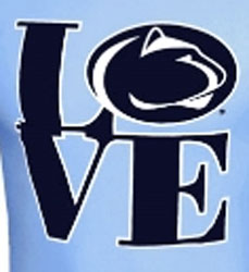 Penn State Nittany Lions Football T-Shirts - Love Logo
