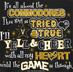 Vanderbilt Commodores Football T-Shirts - Yell & Cheer For Vandy