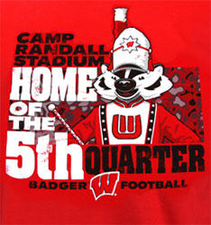 Wisconsin Badgers Football T-Shirts - Home Of The 5th Quarter